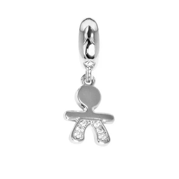 Charm con bimbo di zirconi