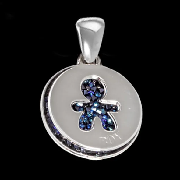 Charm con tappetino Swarovski cristal rock bermusa blu