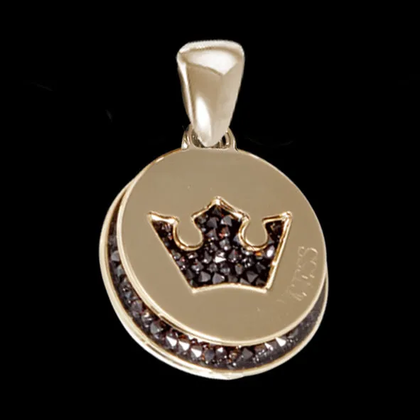 Charm con tappetino Swarovski cristal rock bermusa blu e corona