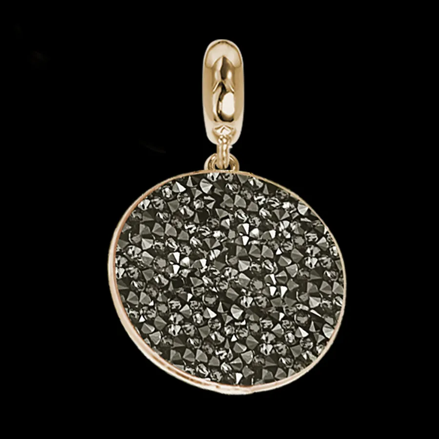 Charm con tappetino Swarovski metallic silver