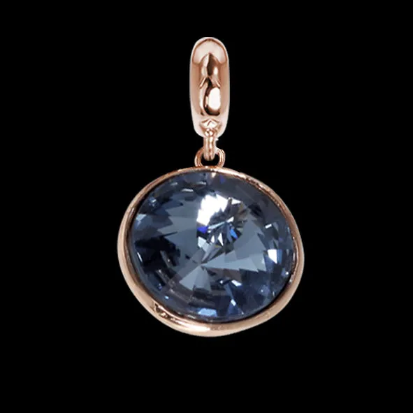 Charm con cristallo Swarovski denim blue