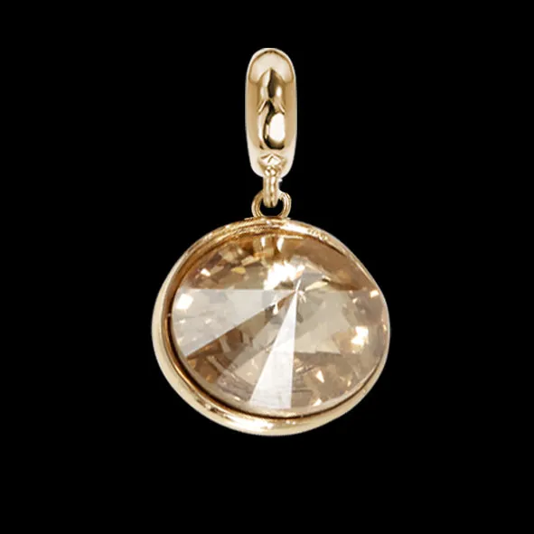 Charm con cristallo Swarovski golden shadow