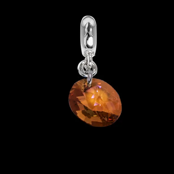 Charm con cristallo Swarovski copper