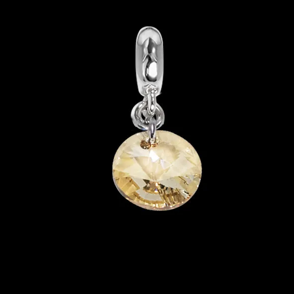 Charm con cristallo Swarovski golden