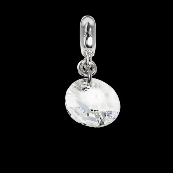 Charm con cristallo Swarovski sfaccettato crystal
