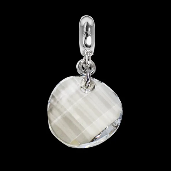 Charm con cristallo Swarovski irregolare moonlight