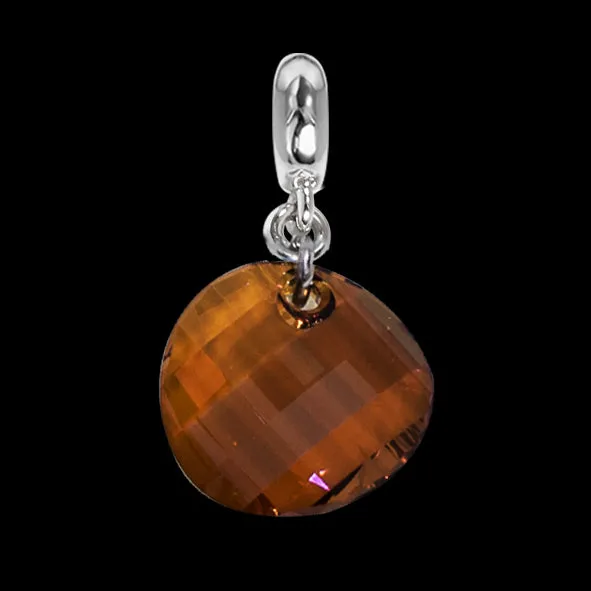 Charm con cristallo Swarovski irregolare copper