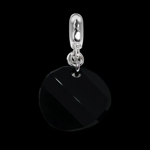 Charm con cristallo Swarovski irregolare jet