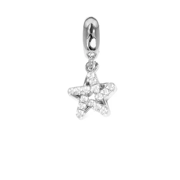 Charm a forma di stella con zirconi