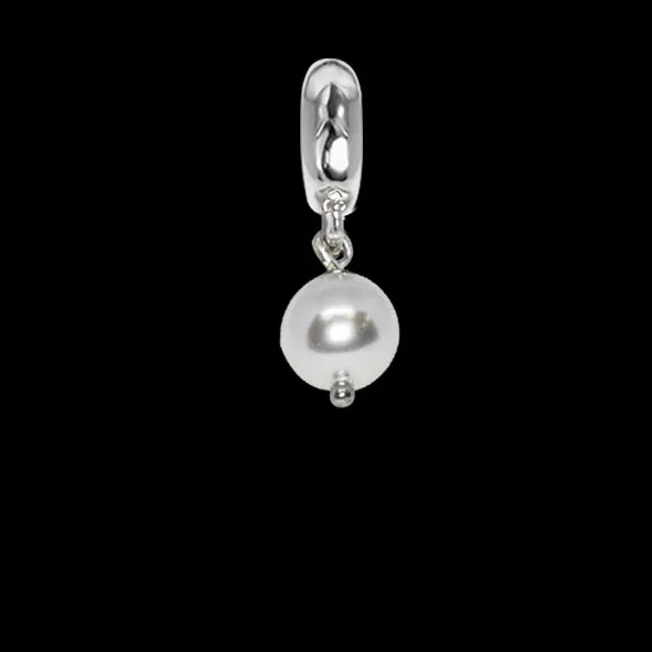 Charm con perla Swarovski white