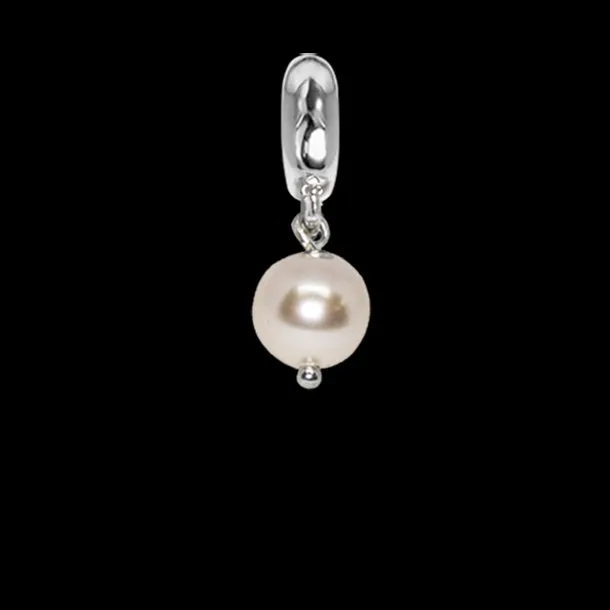Charm con perla Swarovski peach