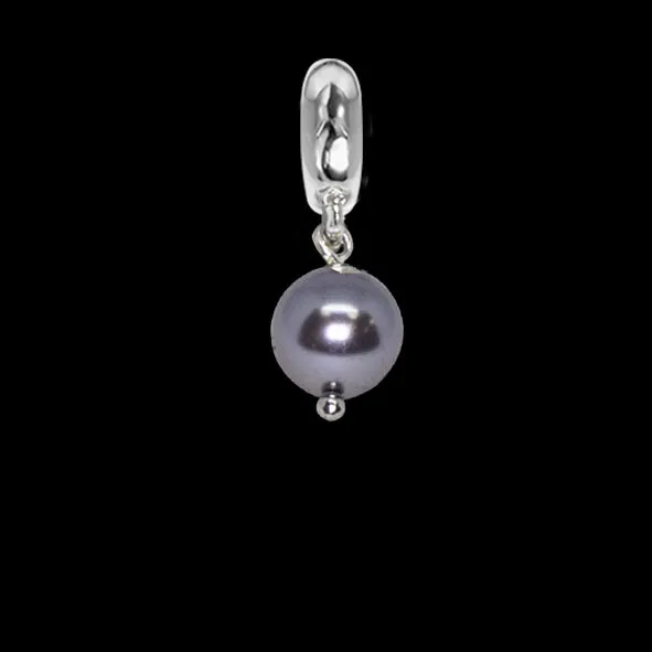 Charm con perla Swarovski mauve