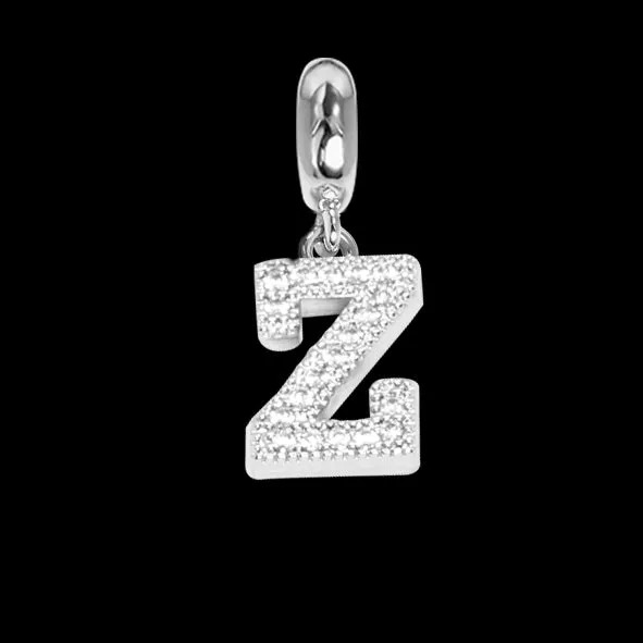 Charm con lettera Z in zirconi