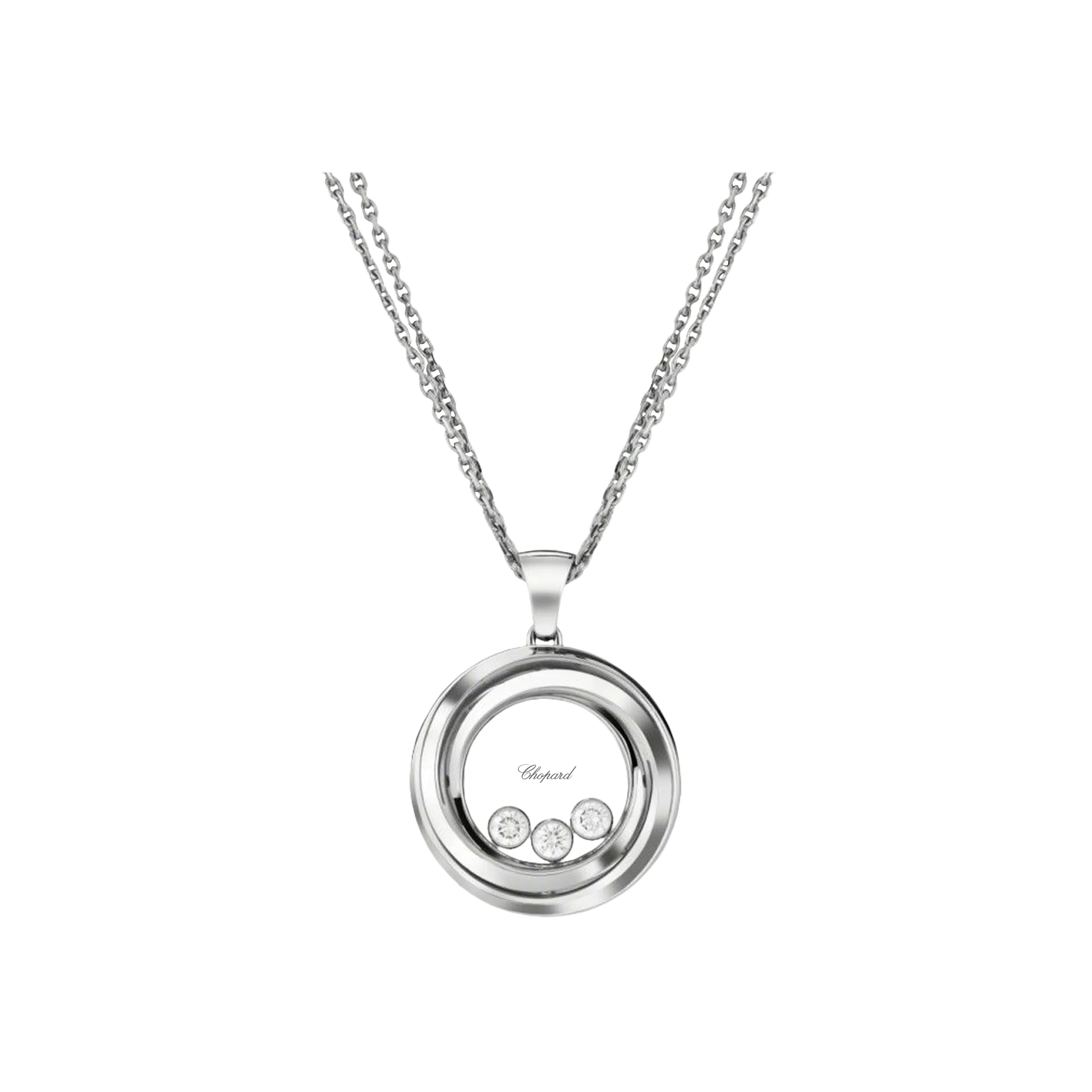 CHOPARD - HAPPY EMOTIONS - COLLANA IN ORO BIANCO CON  DIAMANTI - 799217-1001 - 799217-1001