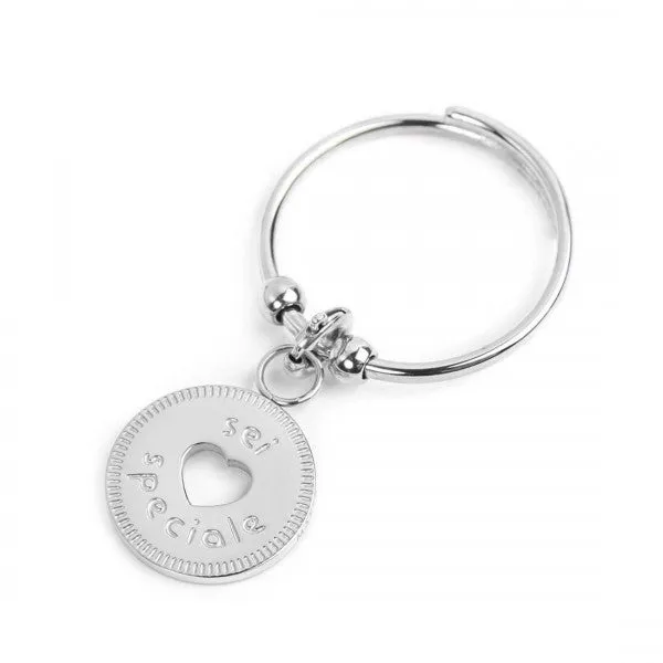 Anello Marlù Donna elastico con pendente 'Sei Speciale' Acciaio