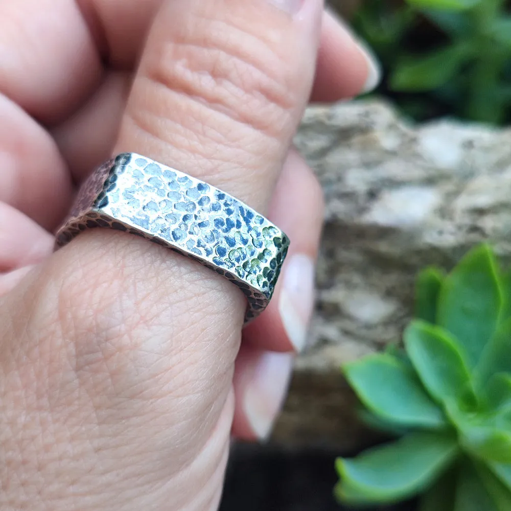 Handmade 925 Silver Band Ring - KHIRKIYA