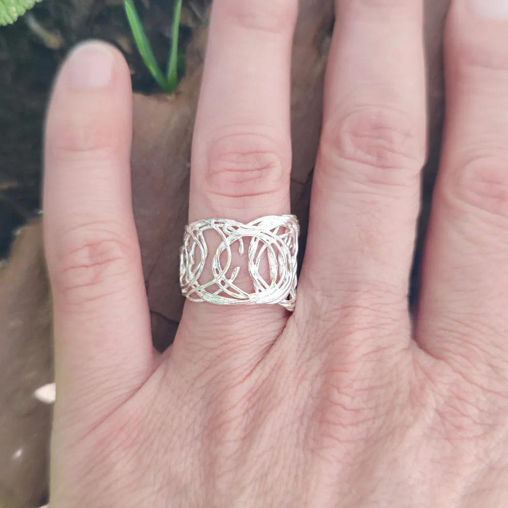 Handcrafted 925 Silver Ring - SHIVPURI