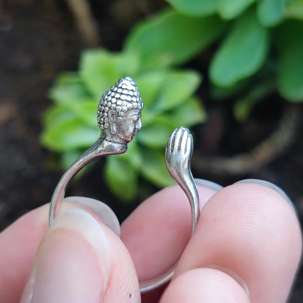 Ethnic RING in 925 silver with BUDDHA - MIRAL