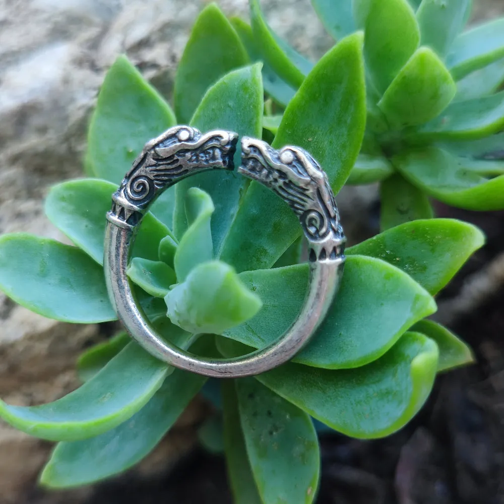 Handmade 925 Silver Dragon Ring - HOSABETTU