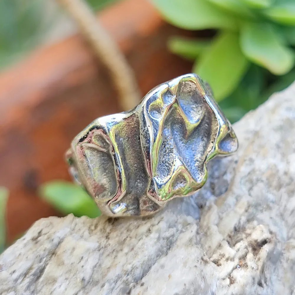 Ethnic ring in 925 silver - ATARRA