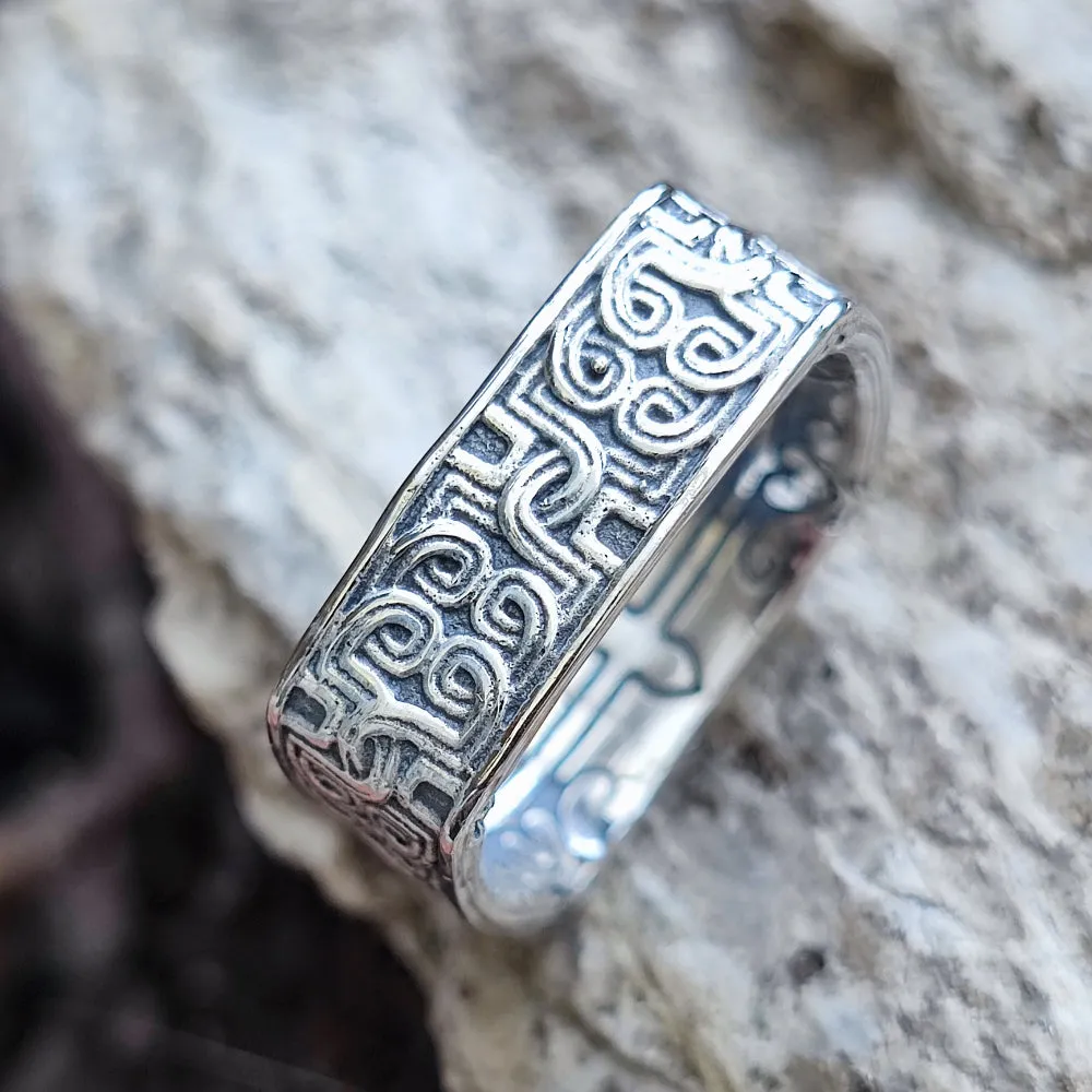 Quadratischer Bandring aus 925er Silber - BARMER