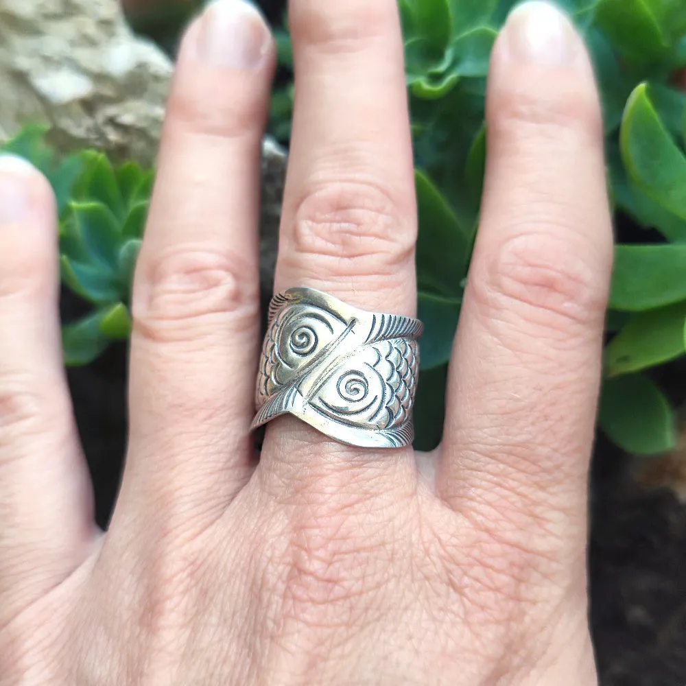 925 Silver Ring with Fish - AMBUR