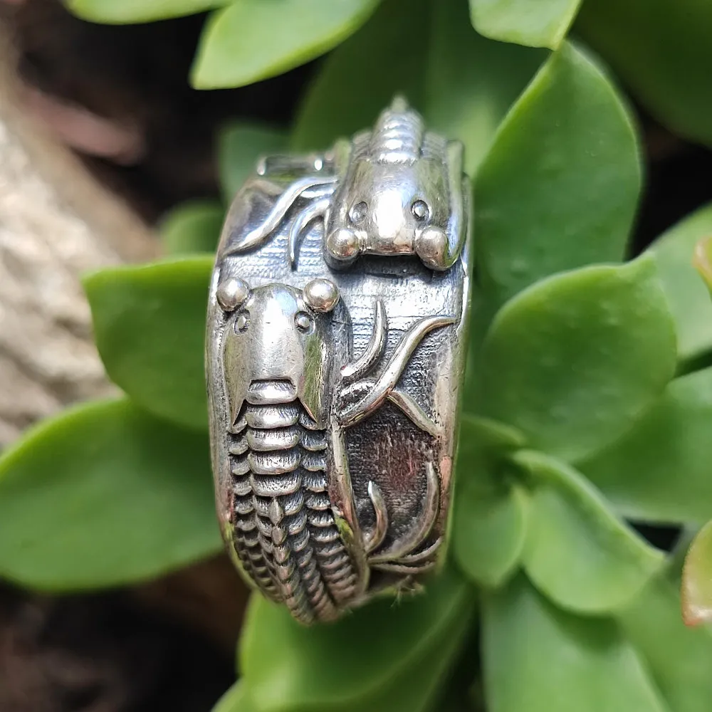 925 silver ring with fish - LORMI