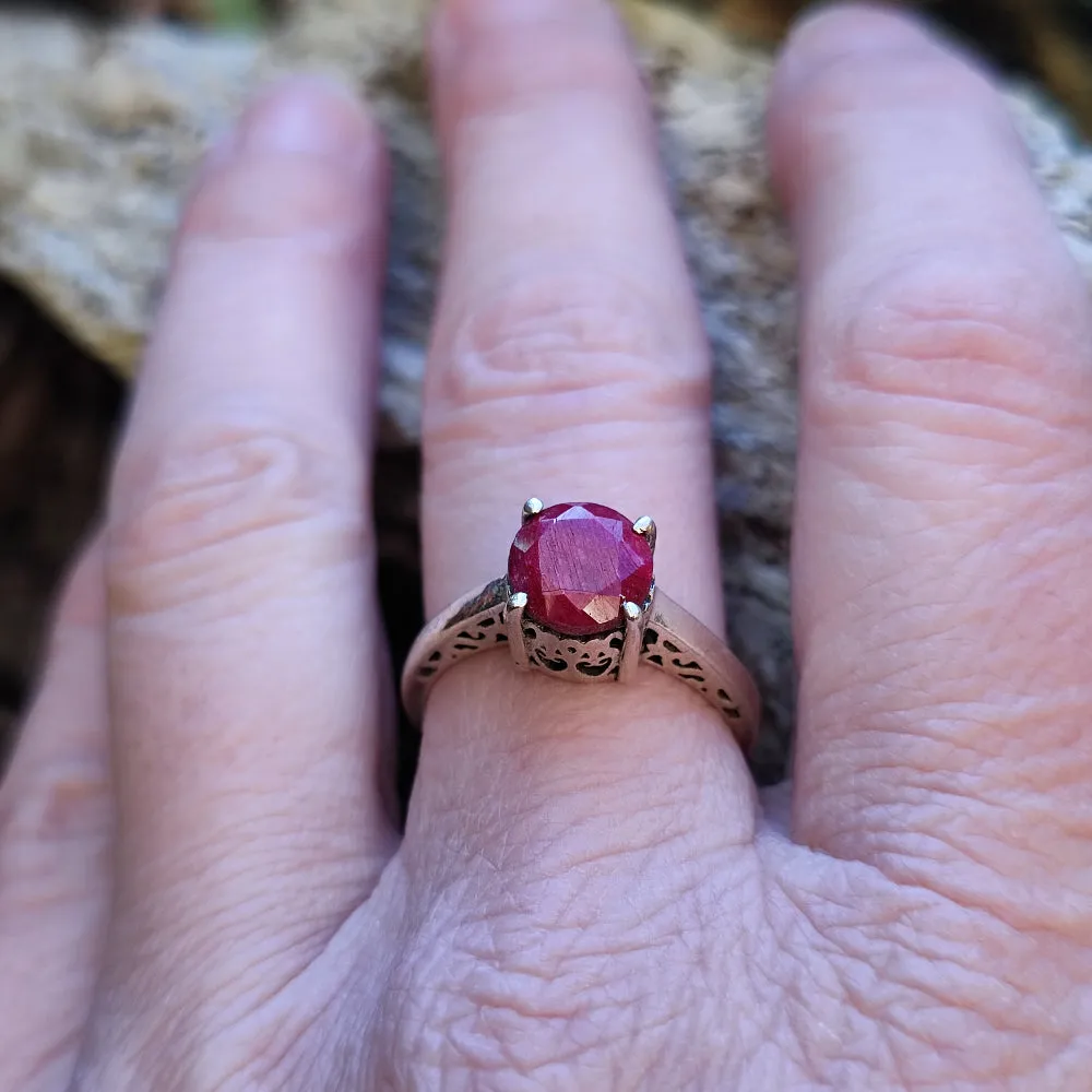 Ethnischer Ring mit Stein aus 925er Silber – BAREILLY