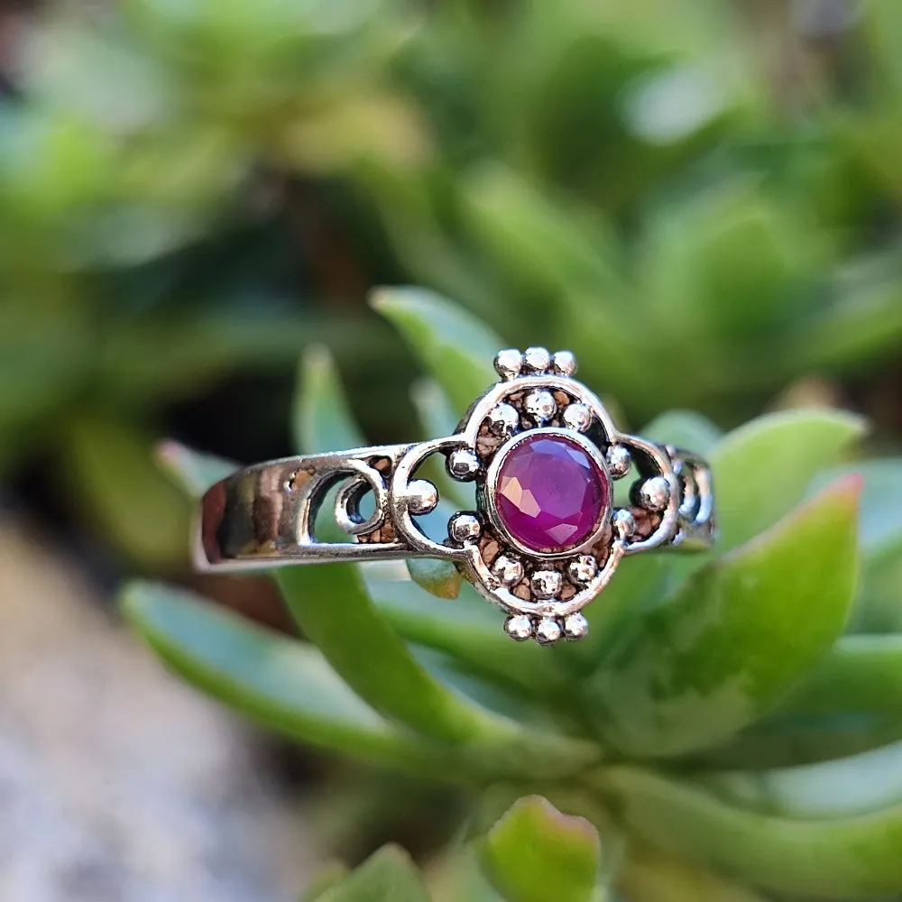 Ethnischer Ring mit Stein aus 925er Silber – BIPRAI