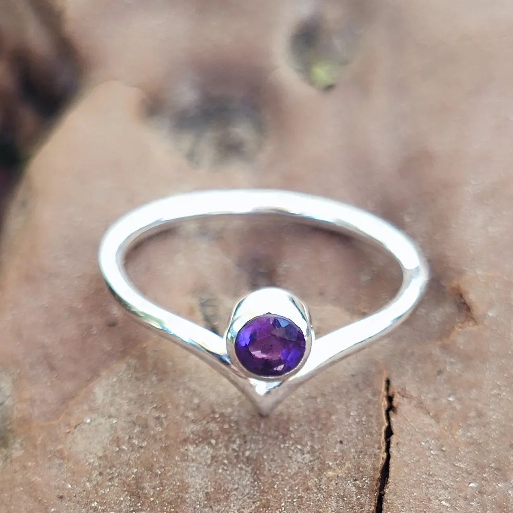 Ethnic Ring in 925 Silver with Stone - GWALIOR