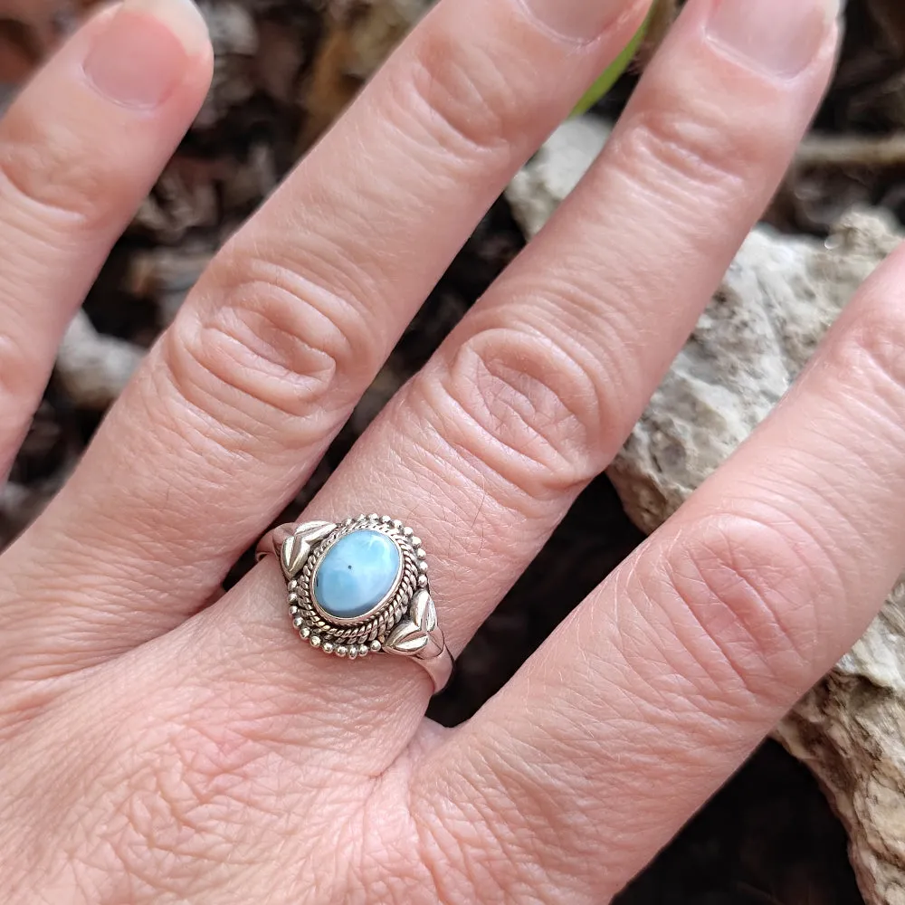 Ethnischer Ring mit Stein aus 925er Silber - PUNJAB