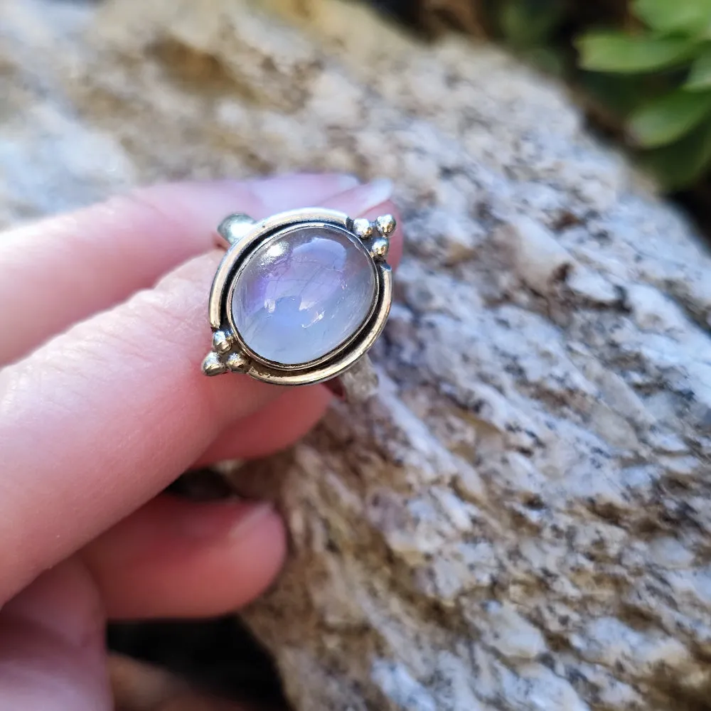 Ethnischer Ring mit Stein aus 925er Silber - REWA