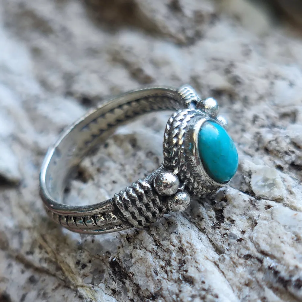 Ethnischer Ring mit Stein aus 925er Silber – SHEORE