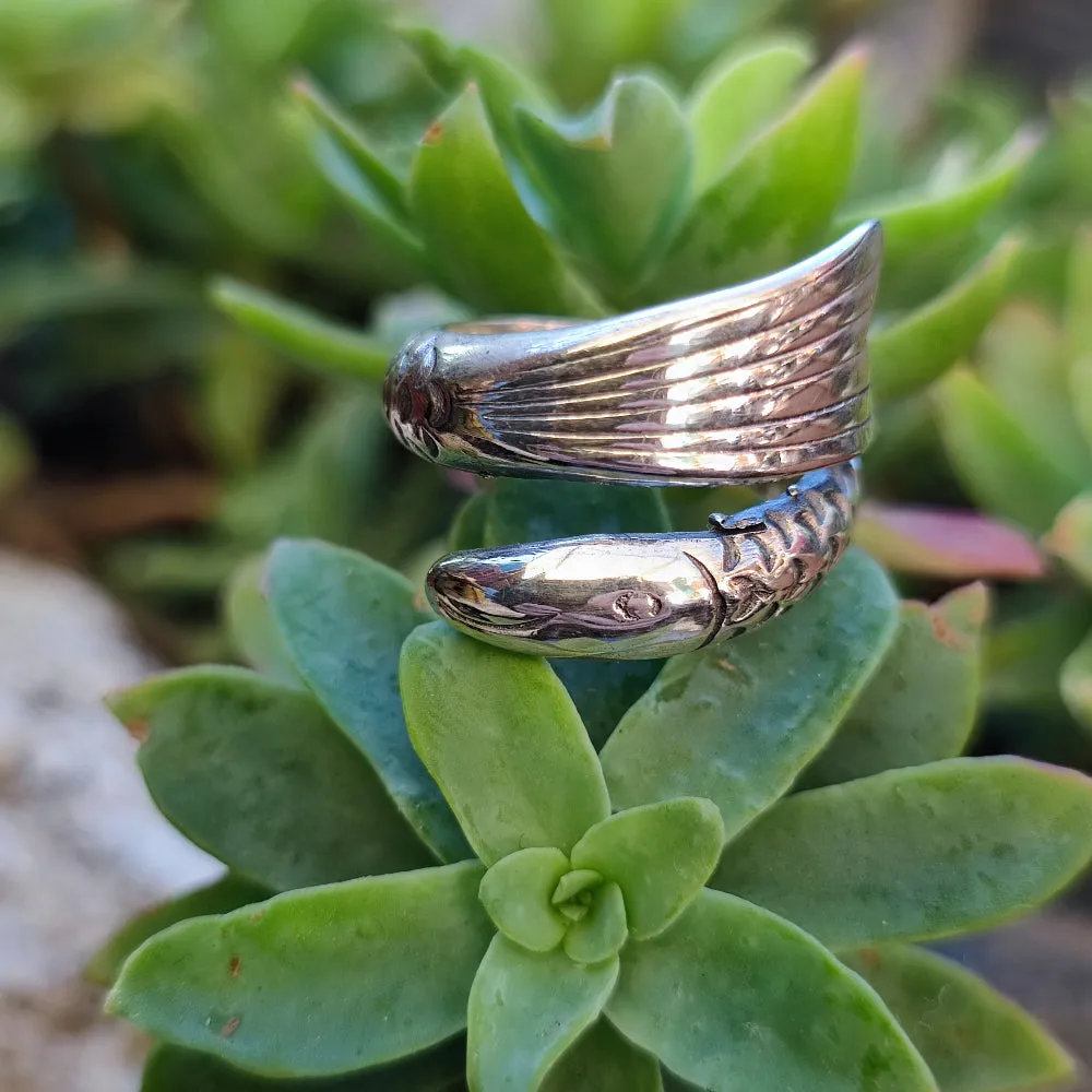 925er Silberring mit Fisch - SELHEA