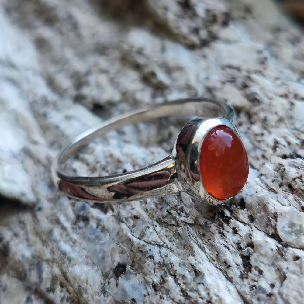 925er Silberring mit Stein - SHADOL