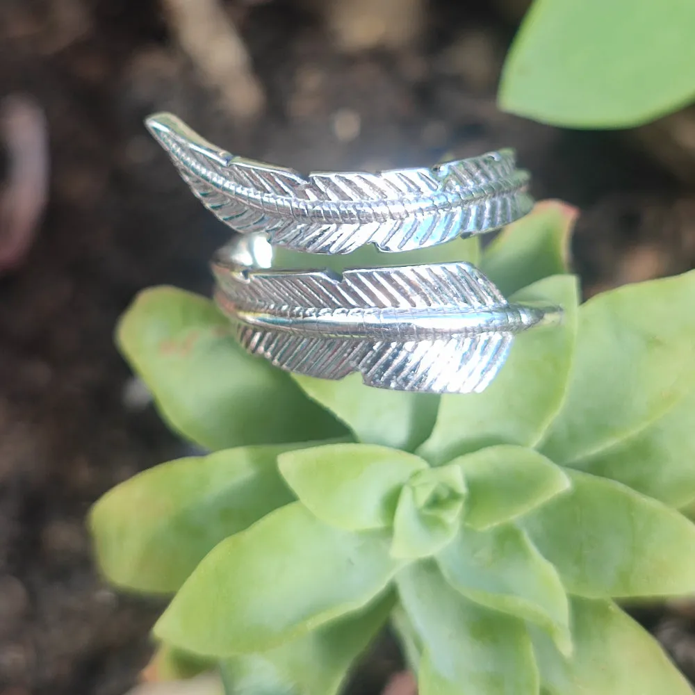 925 Silver Ring with Feather - PLUME