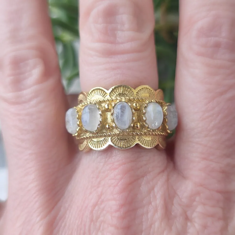 Baroque RING with stone in brass - CASANOVA
