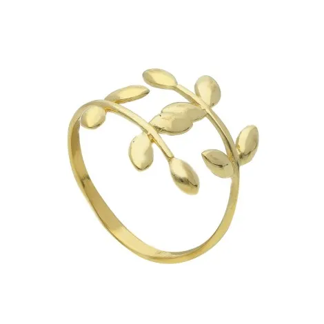 Anello di Laurea Oro Giallo 18kt Alloro Contrarié