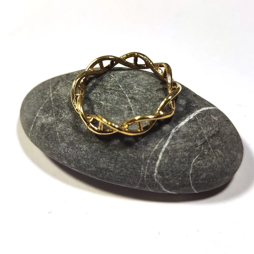 Handcrafted DNA RING in brass