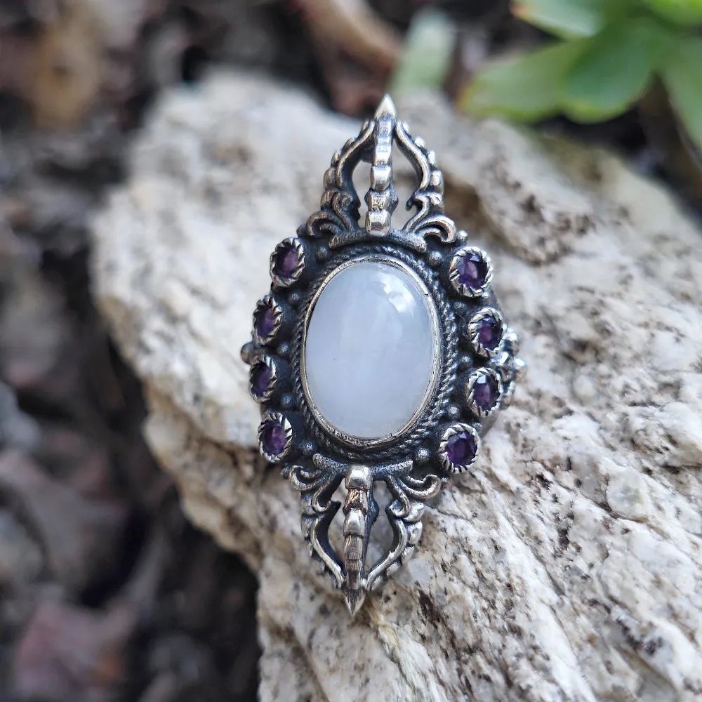 Ethnischer Ring mit Stein aus 925er Silber – SHANEI