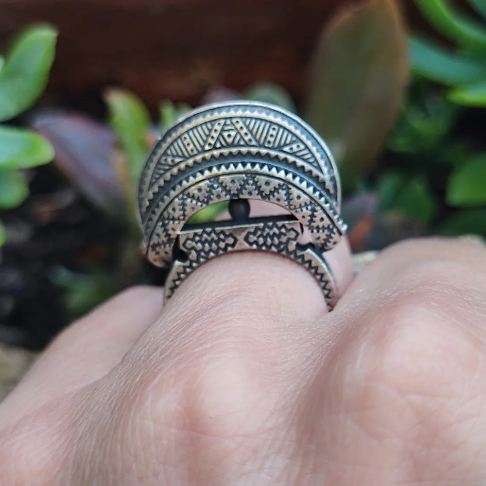 Indian Ethnic Ring in 925 Silver - IKLHERA