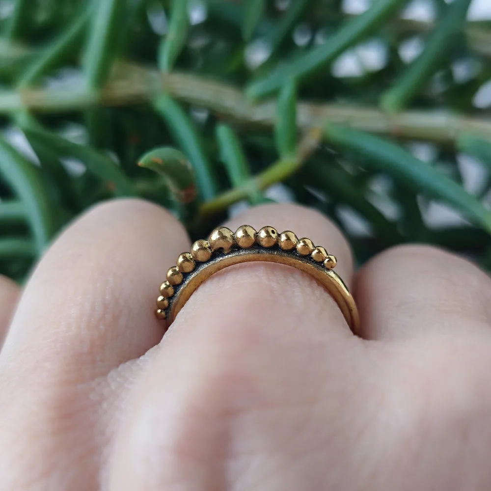 Ethnic handcrafted brass RING - NERLA