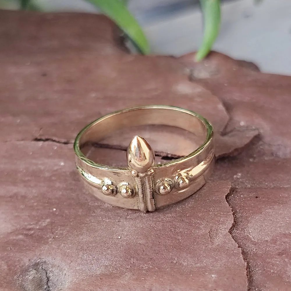 Ethnic handcrafted brass RING - THAERLA