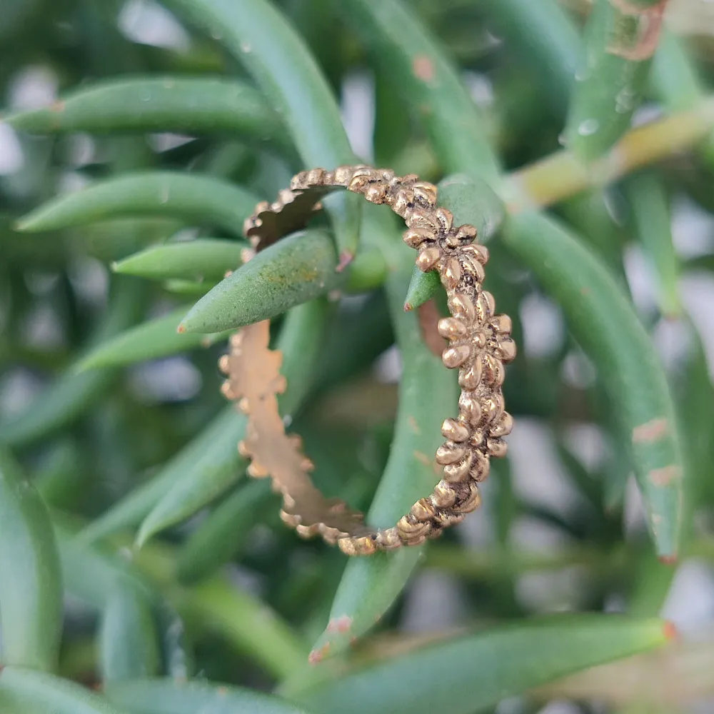 Handcrafted RING with flowers - GANGNER
