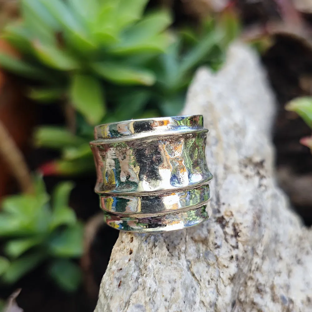 Ethnic band ring in 925 silver - BARUWA