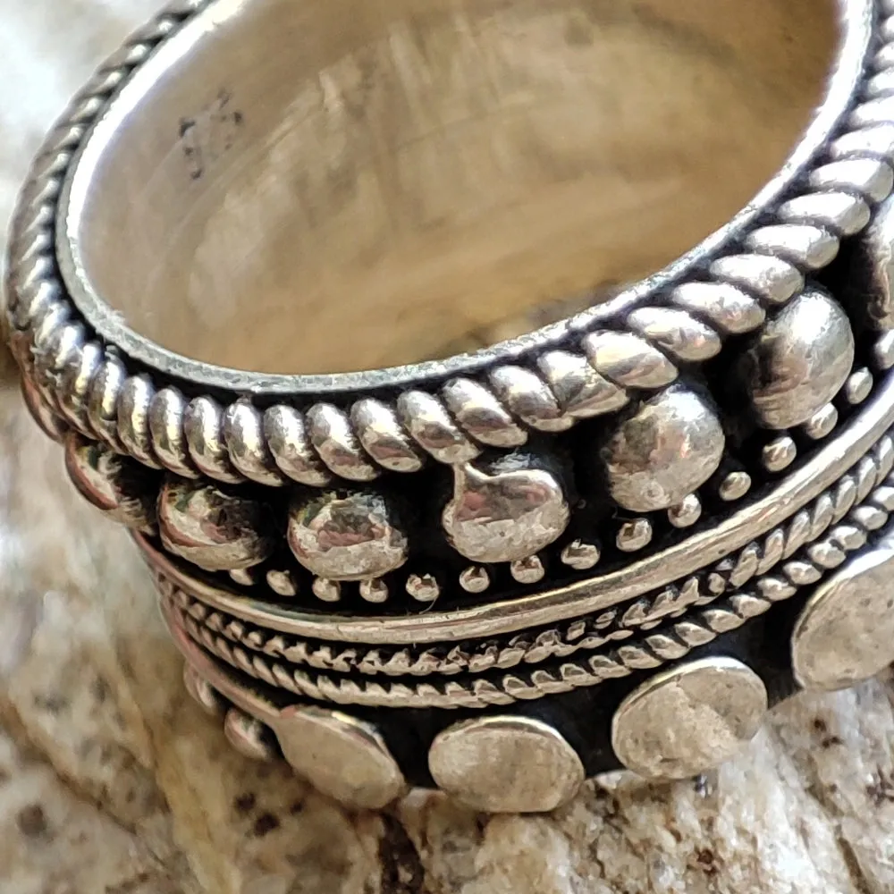 Ethnischer Bandring aus 925er Silber - VARAI
