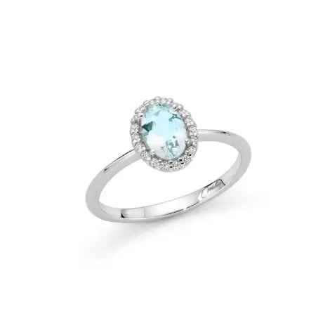 Anello Miluna Oro Bianco Acquamarina e Diamanti LID3764
