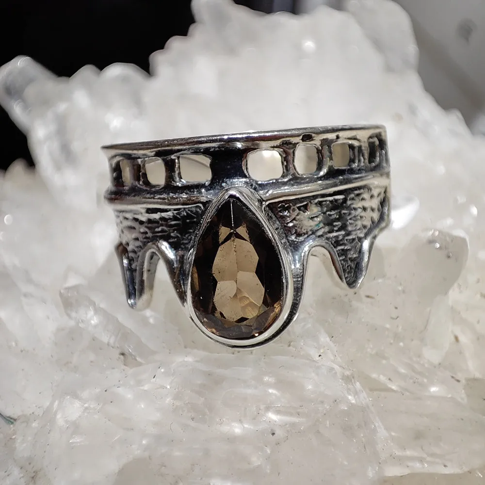 Anello a fascia con pietra in argento 925 - OHAS