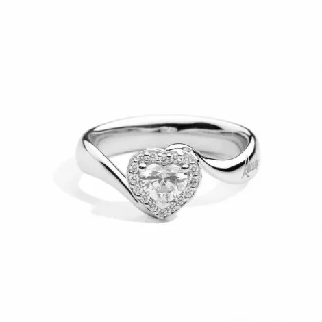 Anello Recarlo Anniversary Love Oro Bianco 18Kt 0,24 ct E VVS
