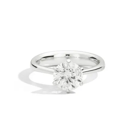 Anello Recarlo Solitario Anniversary  Sei Punte Oro Bianco Diamante R01SO014
